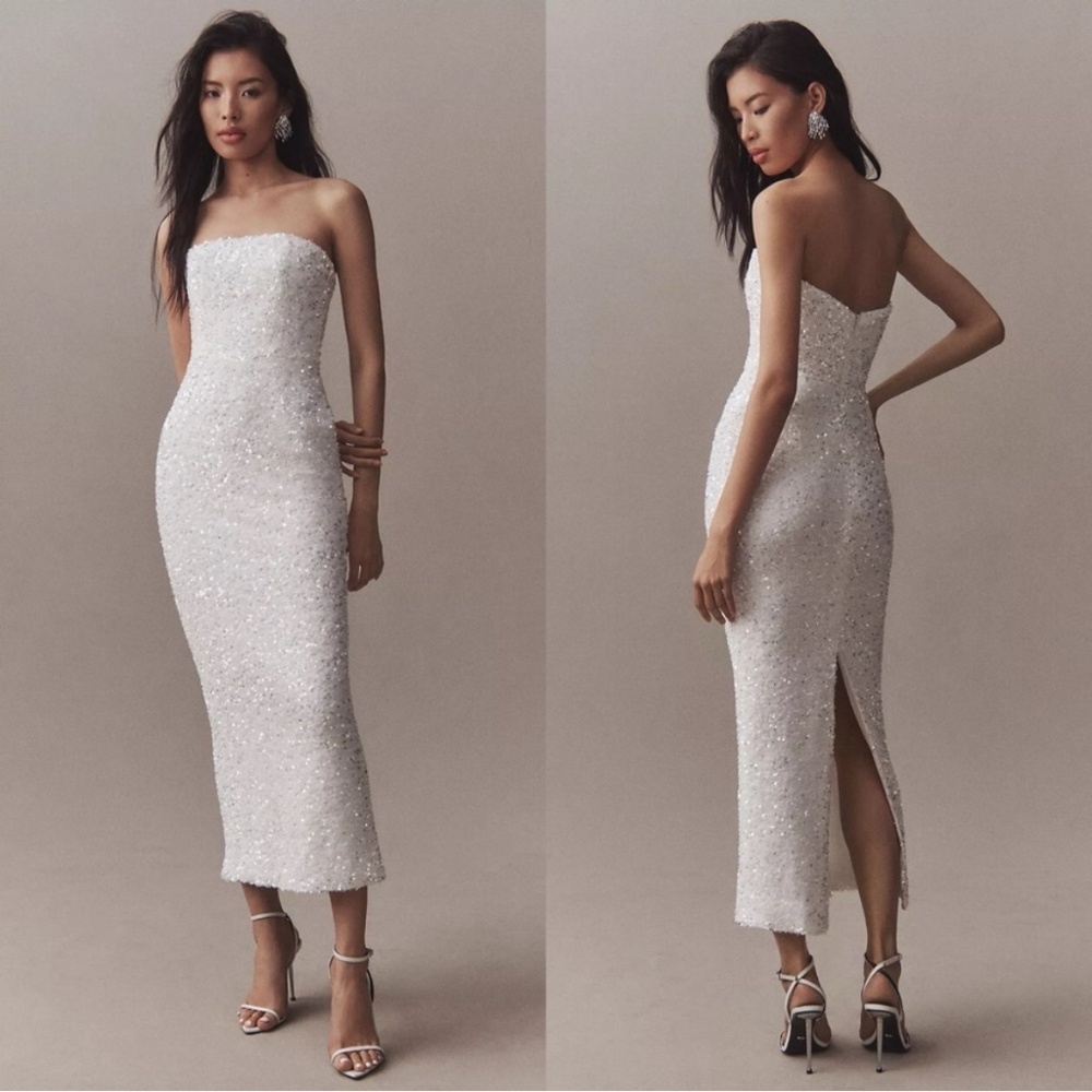 HELSI Leslie Strapless Dress White Bridal